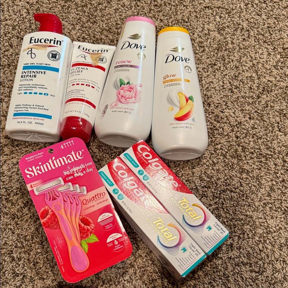 Eucerin and Dove Skincare Set